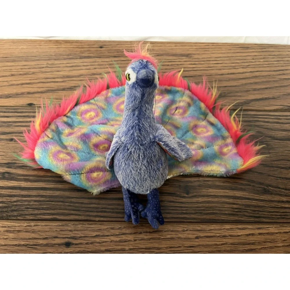TY BEANIE BABIES Lot of 3 – Pink Flamingo, Peacock, Brown Stork‎ Plush Animals